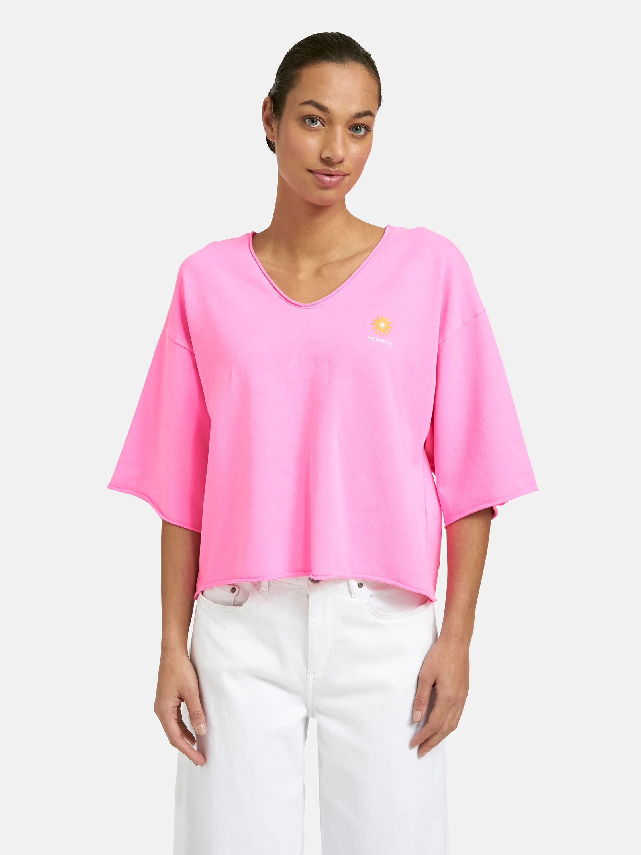 Boxy Cropped Sweatshirt Shortsleeve