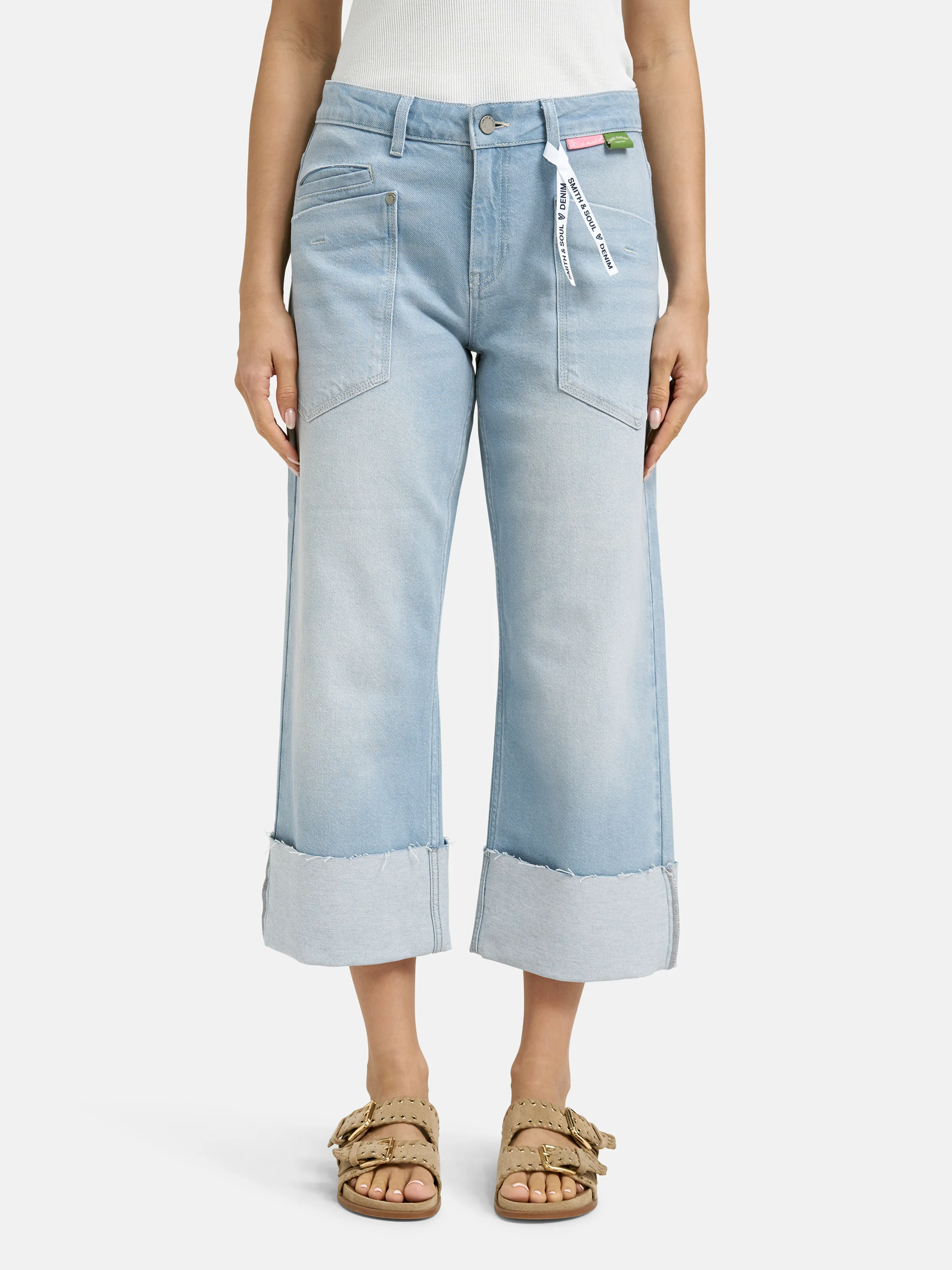 Cropped Cuffed Pants