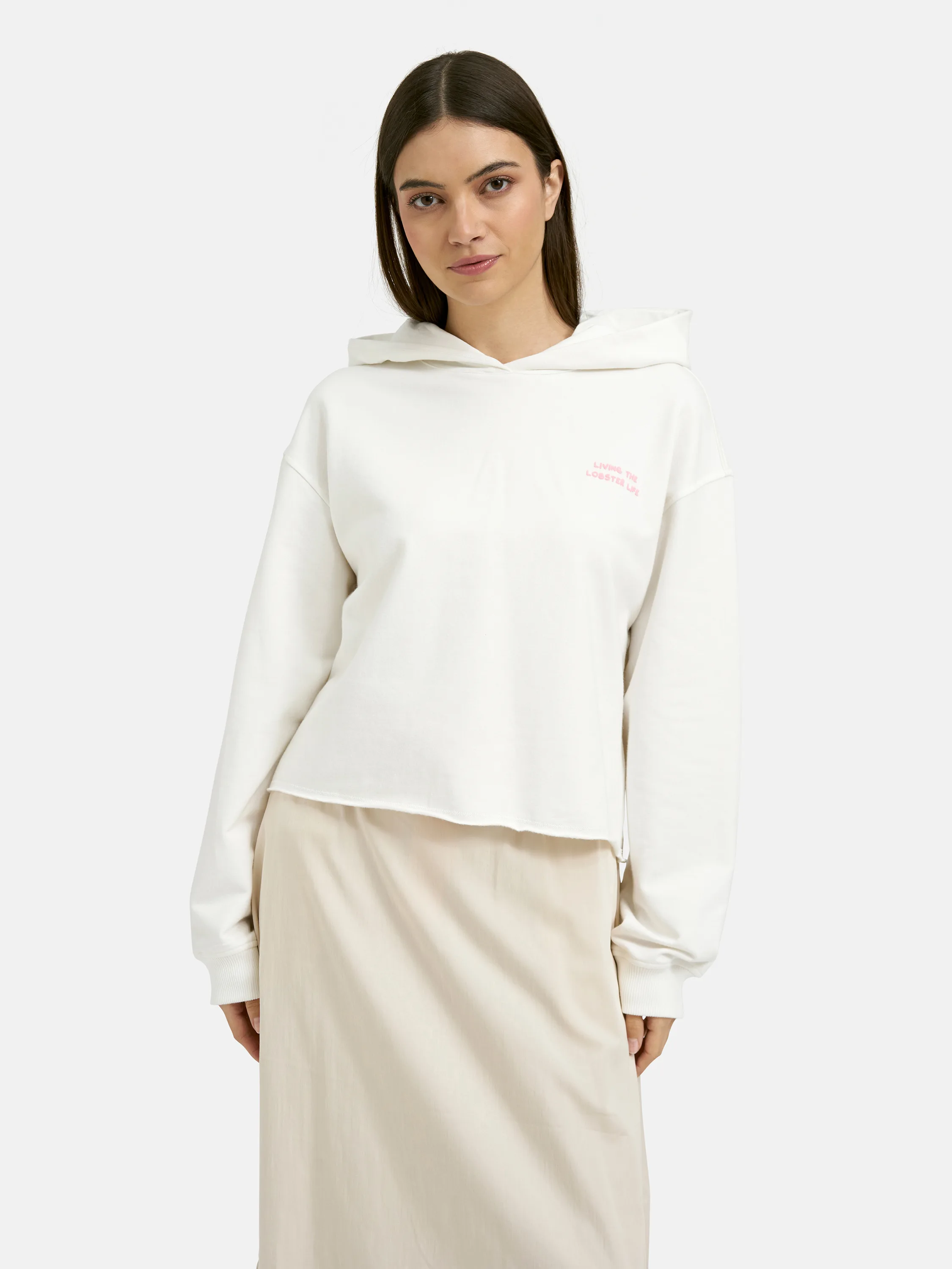 Boxy Hoodie Print Mix