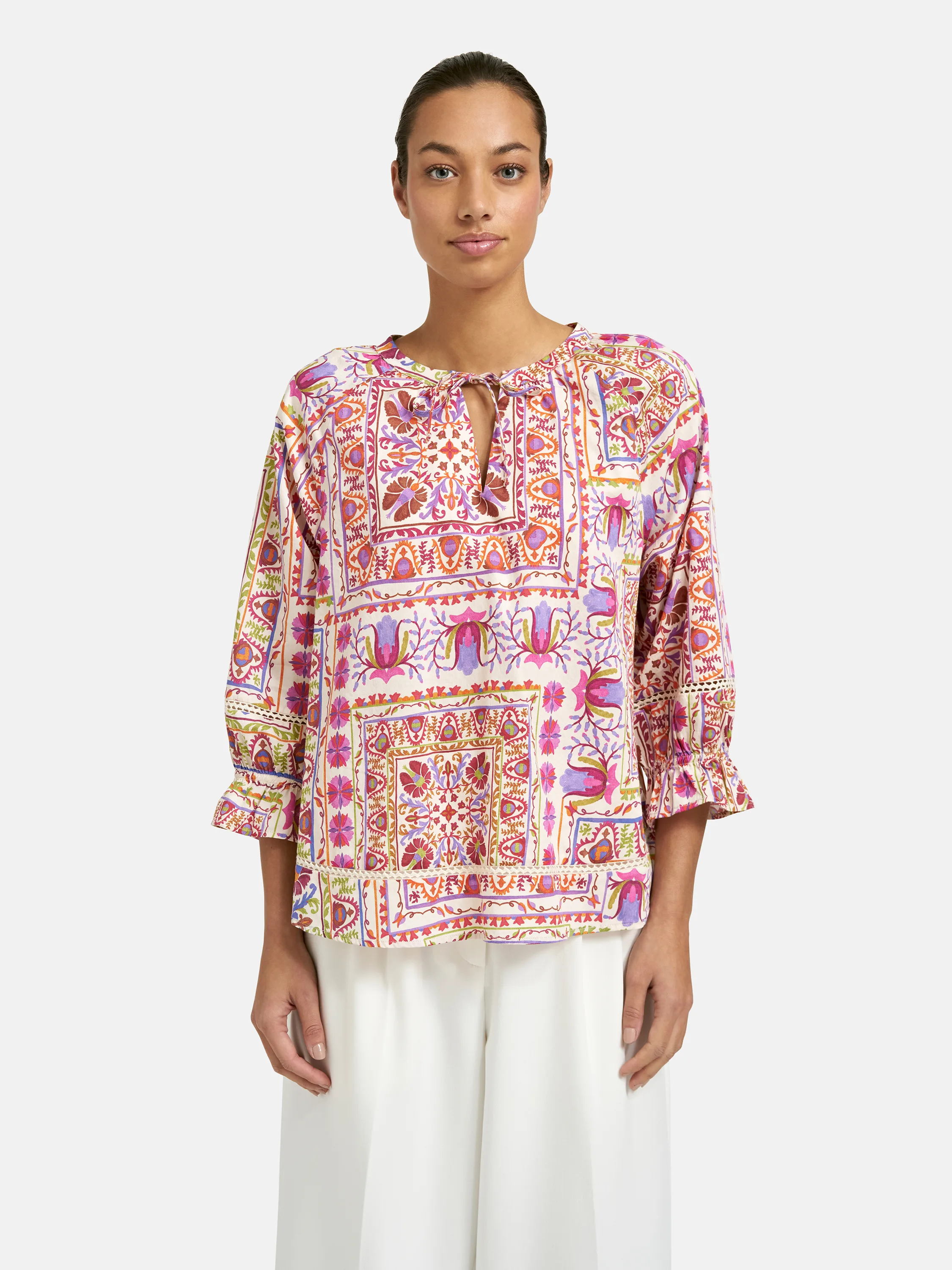 Raglan V-neck Boho Blouse