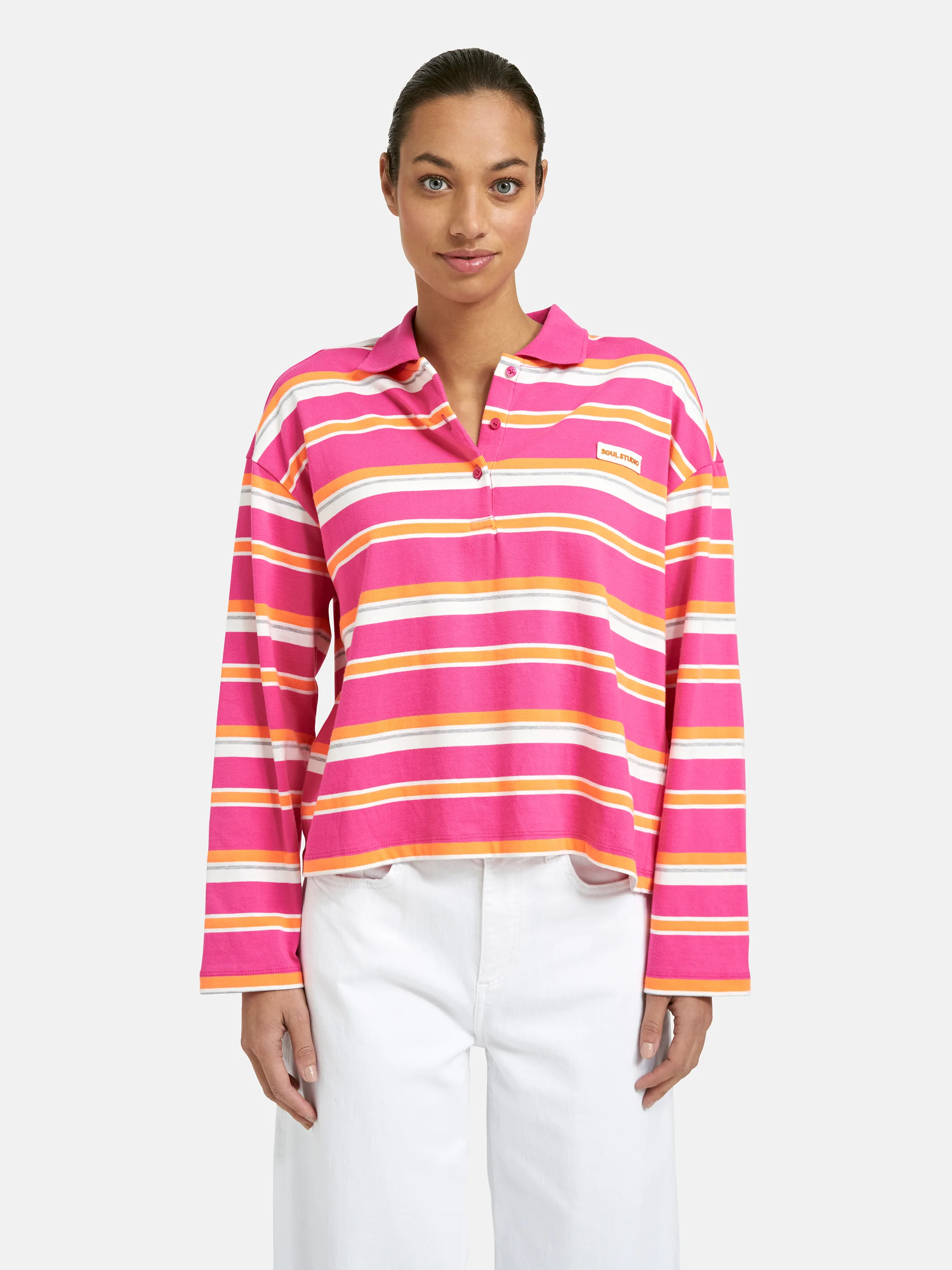 Relaxed Rugby Longsleeve Multistriped